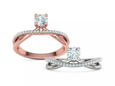 Alice Solitaire Engagement Ring 5mm Stone Half Carat Setting