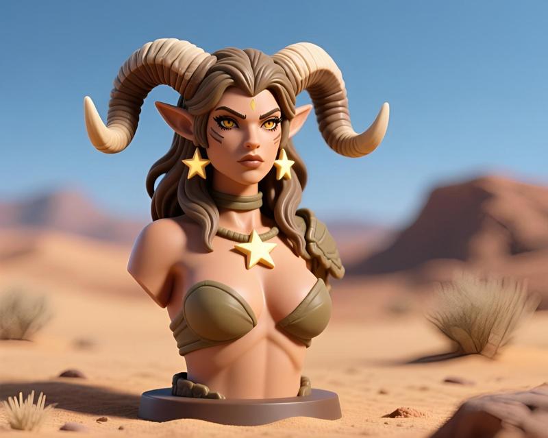 High-Resolution Fantasy 100mm Bust Portrait