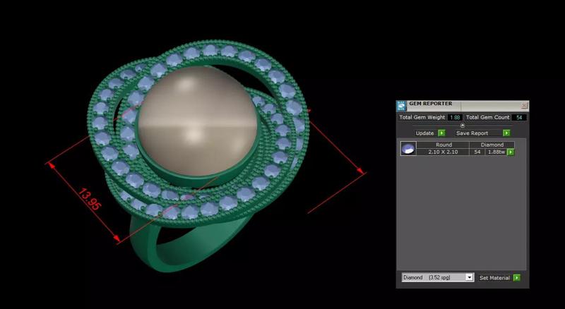 Pear and Diamond Women Ring