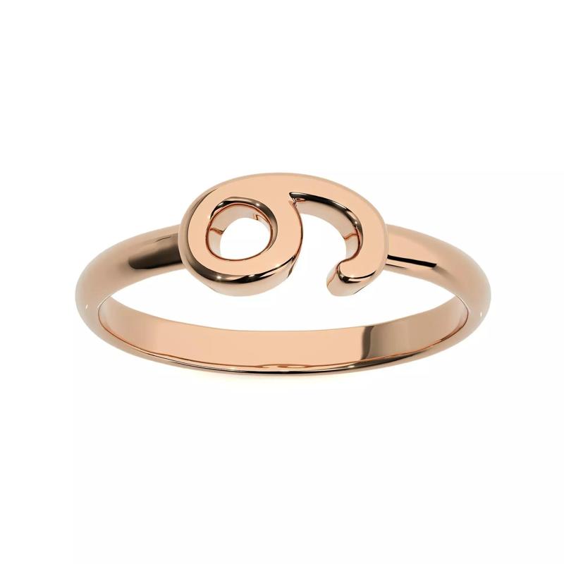 Plain Gold Number Nine 9 Ring 3dm stl renders details