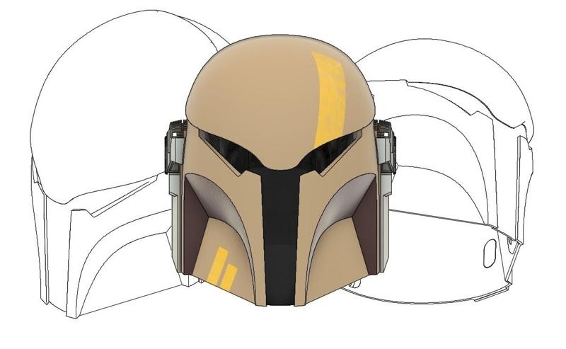THE MANDALORIAN HUNTER HELMET LIFE SIZE