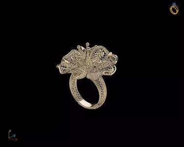 Paper Rose Electro-Fusion Fashion Ring