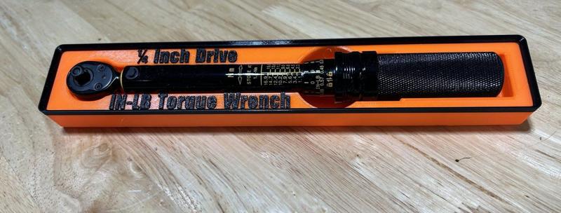 Gridfinity - 1/4" Drive Inch-Pound Torque Wrench Holder