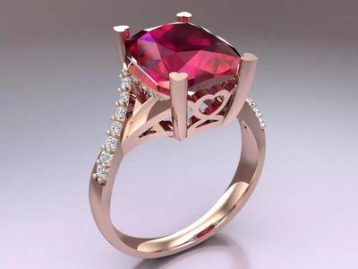 Oval stone ring - Womens  Rings - N852434