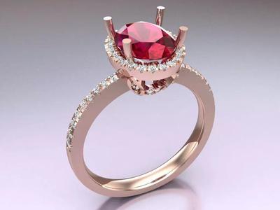 Oval stone ring - Womens  Rings - N832832