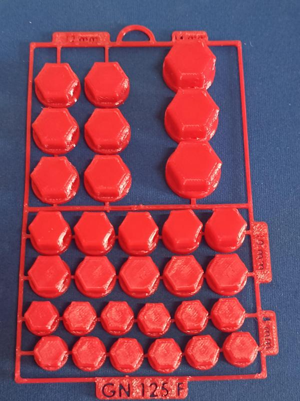 Card kit for screw caps 14mm, 12mm, 10mm, 8mm