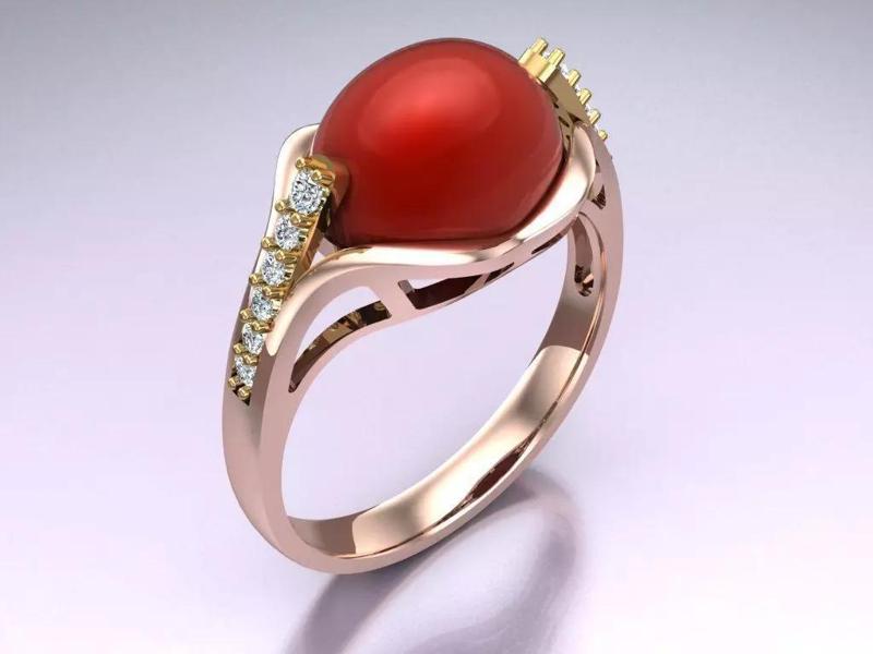 Oval stone ring - Womens  Rings - N719421