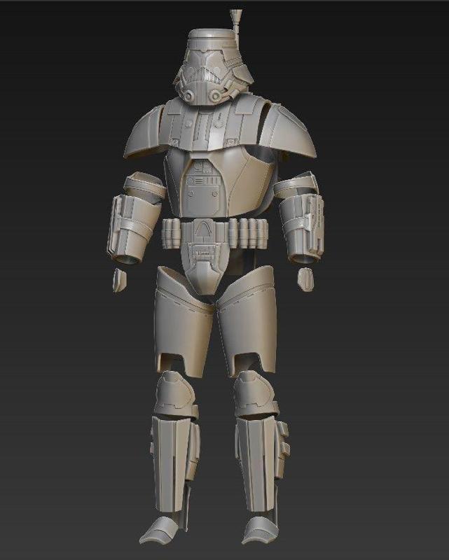 Sith Trooper Imperial One12 STL custom files 3D print model