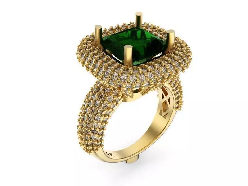 Diamond Designer Emerald Ring