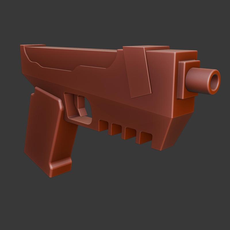 Futuristic scifi pistol weapon gun