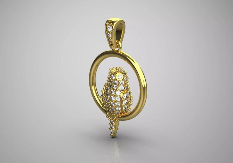 Jewelry stl pendant with Sahar chicken design jp0181