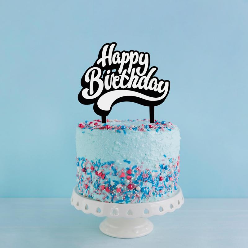 Cake Topper Happy Birtday 02