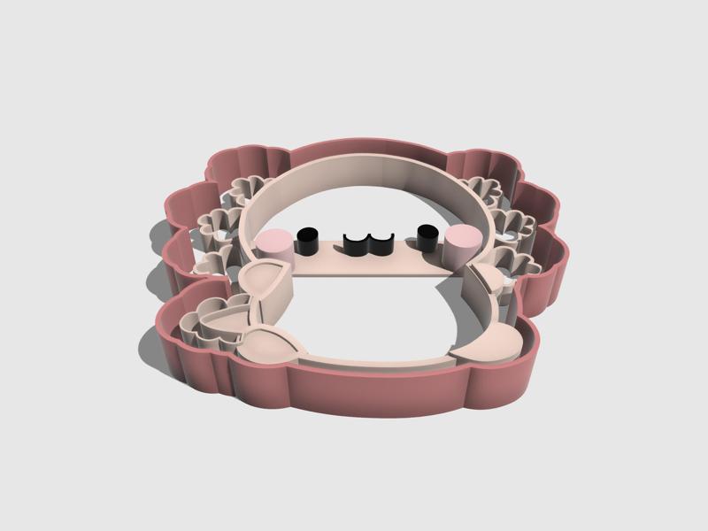 Axolotl chibi cookie cutter