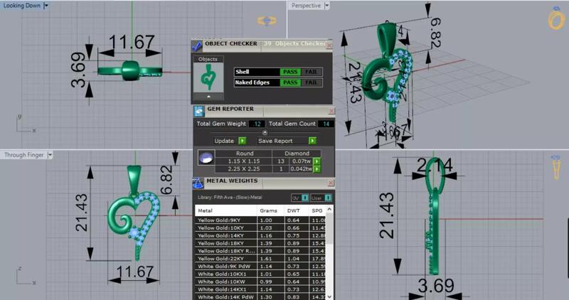 White Gold Heart Pendant with Red Ruby Stones Model jp0304