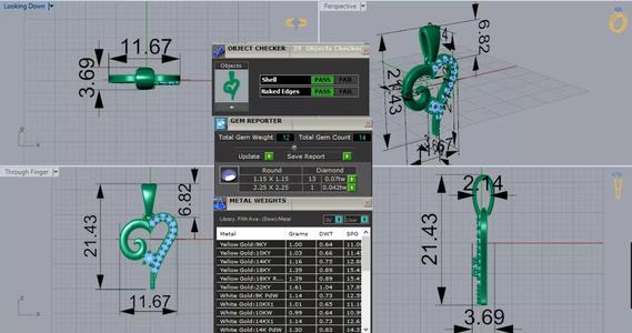 White Gold Heart Pendant with Red Ruby Stones Model jp0304