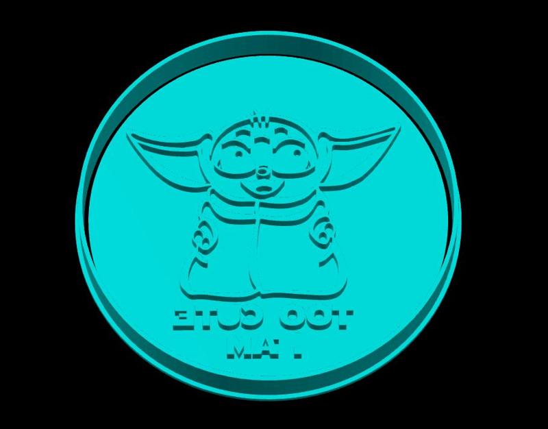 Baby yoda stamp and cookie cutter