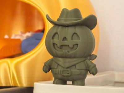 Halloween Pumpkin Cowboy
