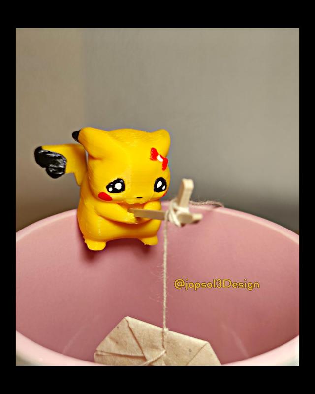 Tea bag holder, Fisher Pikachu (female)
