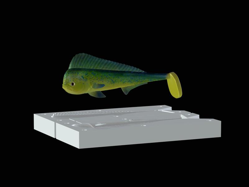 AM bait mahi mahi / dorado 16cm hoof form for predator fishing