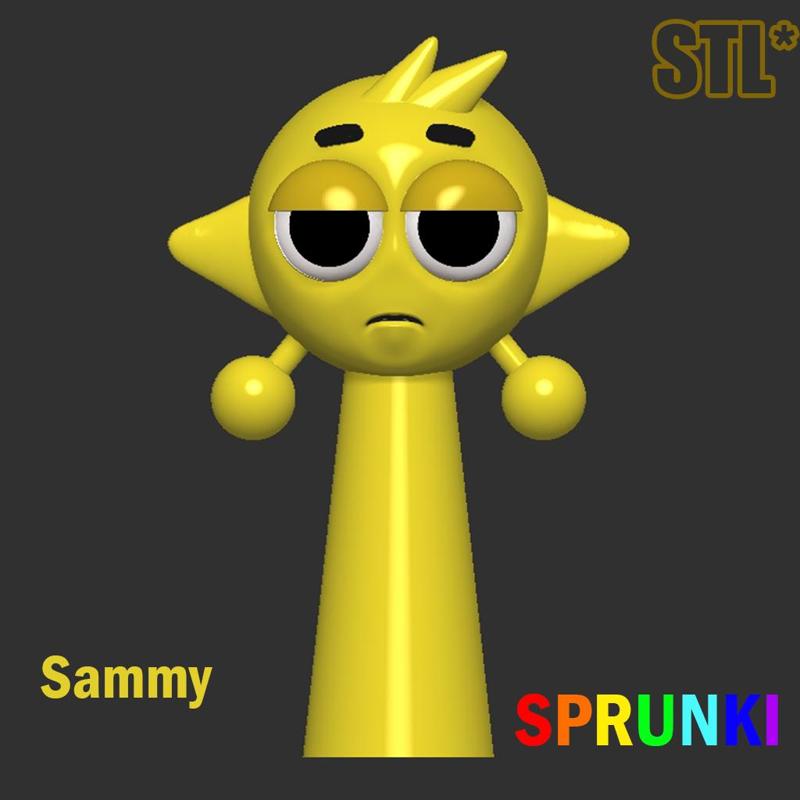 Sprunki Incredibox Sammy Sprunki STL 3D Character Fanart