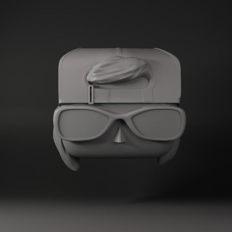 FUNKO HEAD MALE WITH SUNGLASSES AND CAP ON BACK 05