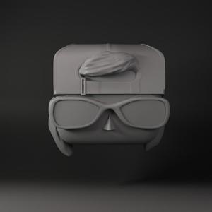 FUNKO HEAD MALE WITH SUNGLASSES AND CAP ON BACK 05