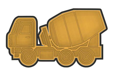 Cutters for masses Excavator, Concrete truck