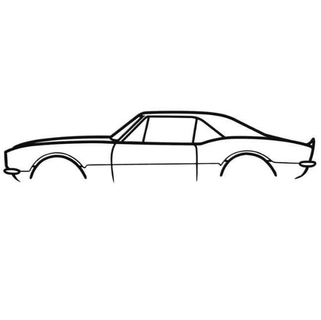 Chevrolet Camaro 1967 Silhouette Wall Art