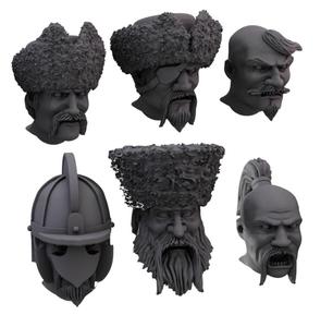 Damned Ruins Cossack heads set