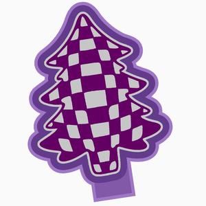 freshie stl disco checkered Christmas tree
