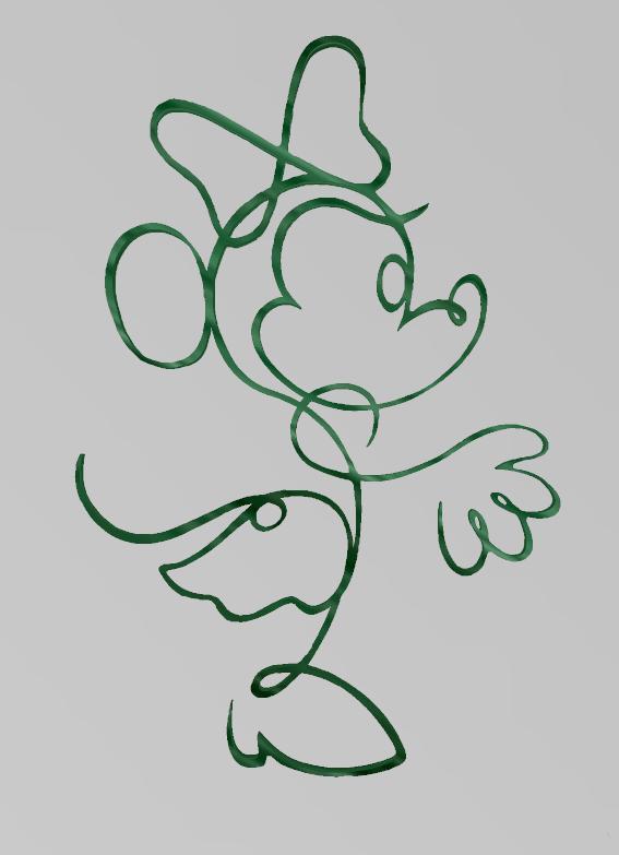 One Line Art Minnie