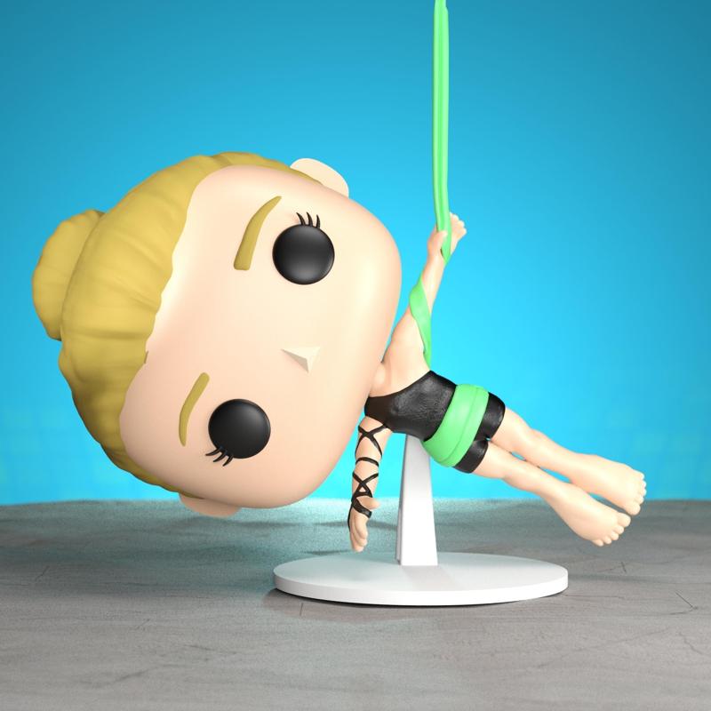 Funko pop woman aerial dance with ropes