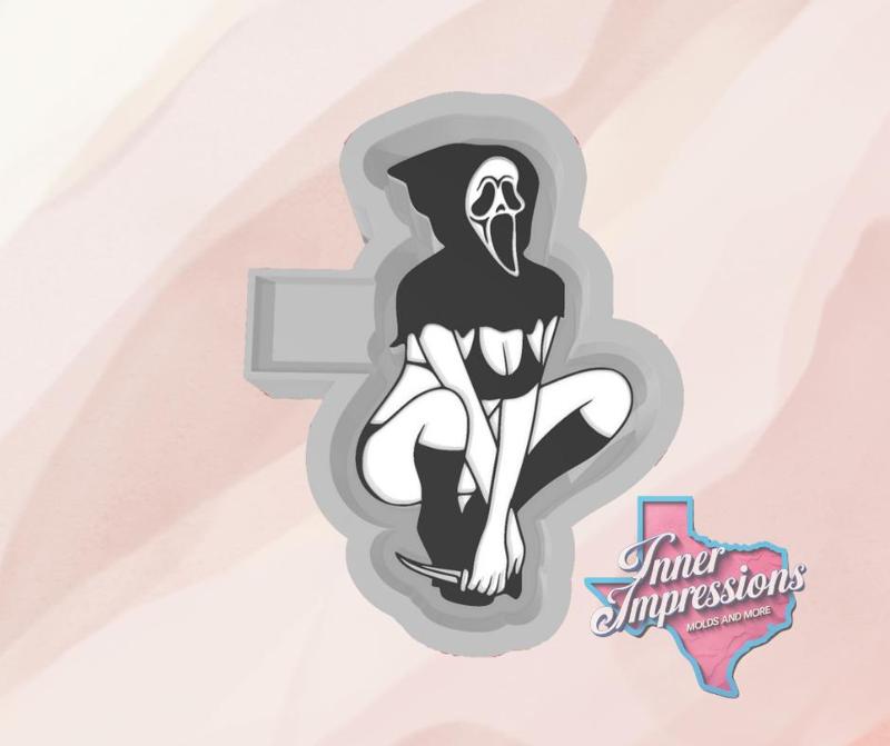 Ghost Face Girl Freshie Mold