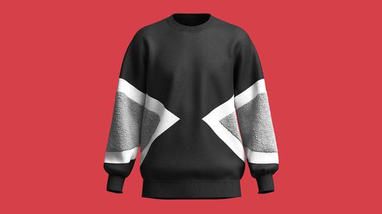 Mens Black and Gray Sweatshirt   | Marvelous / Clo3d / obj / fbx