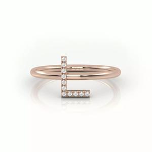 Initial L ring size 54 with professional renderings