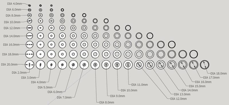 Complete Millimetric Washer Set - Arandelas