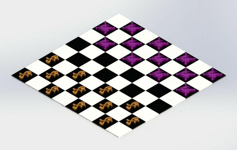 Nami x Arlong Checkers/Draughts Pieces