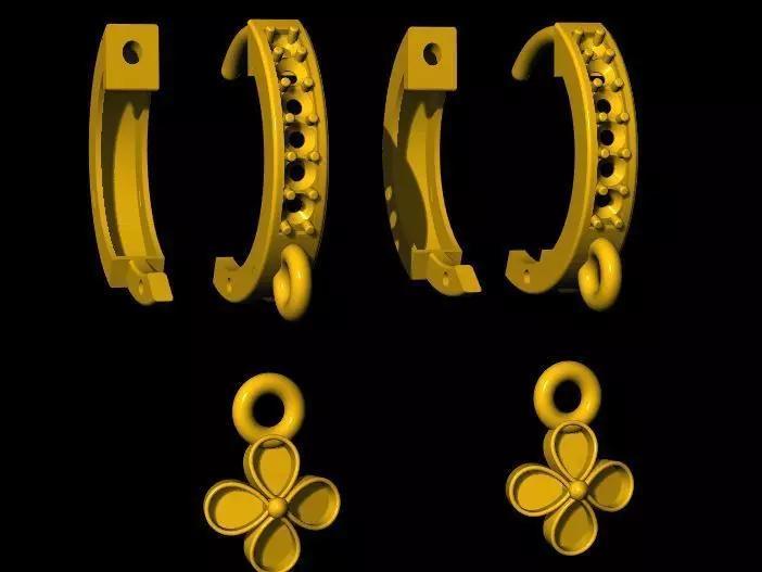 huggie hoop earrings 3dm file