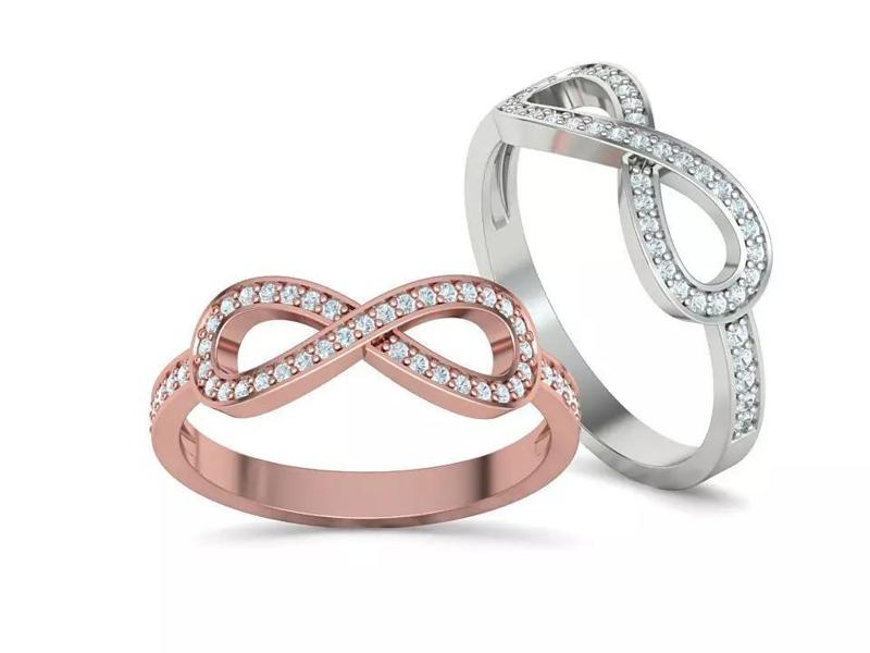 Infinity Diamond Ring Endless Love Ring 3dmodel