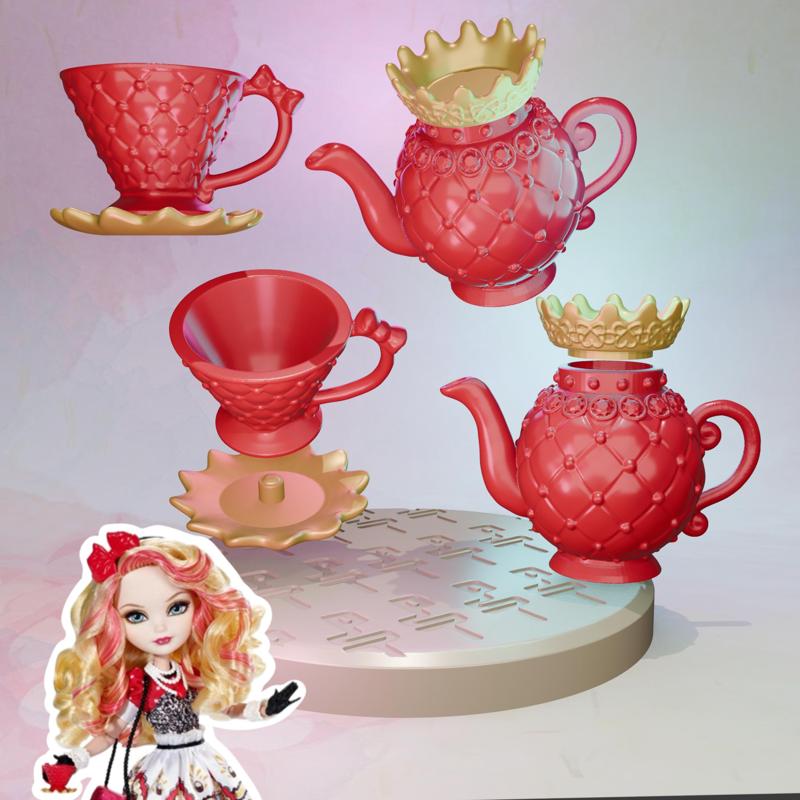 Ever After High Hat-Tastic Party Apple White doll tea set replacement