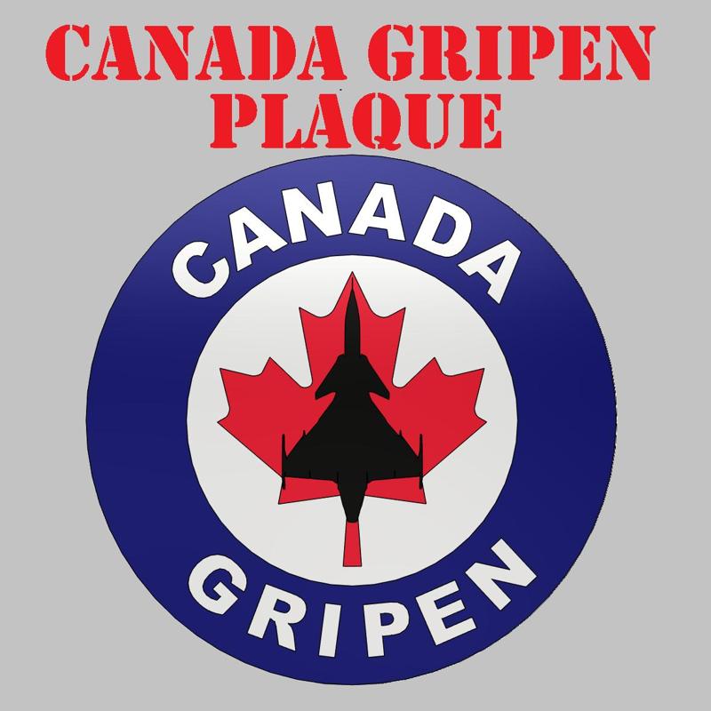 Canada Gripen Plaque