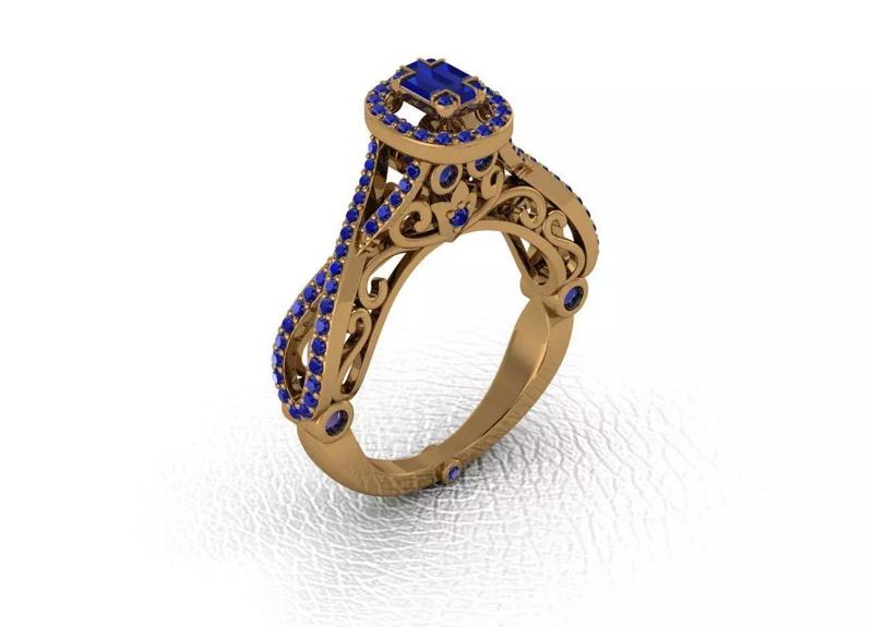 Rings sapphire engagement ring gold