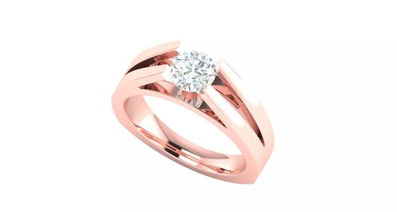Rose gold -Diamond Ring- 3DM AND STL File  - DC LR-0815