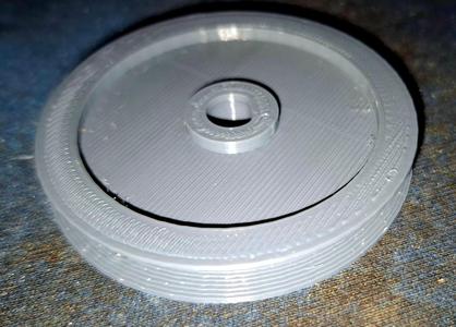 Stone tumbler pulley wheel