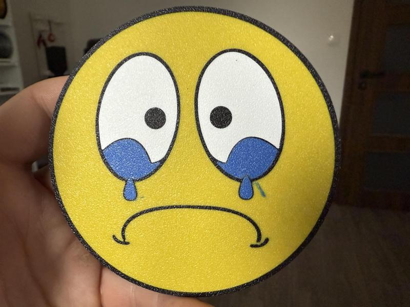 Upset emoji coaster