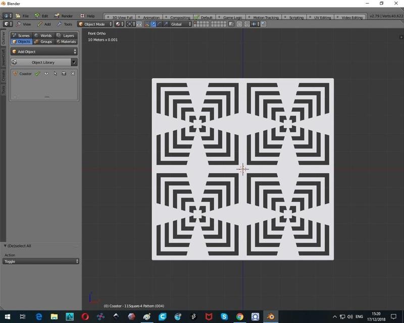 Coaster - 11Square-4 Pattern (004)