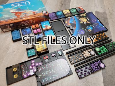 SETI insert / box organizer - with individual player trays - officially licensed - supports sleeved cards