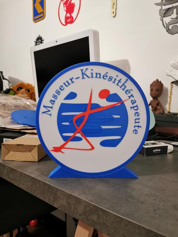 Caducée Kinésithérapeute - logo kiné lampe