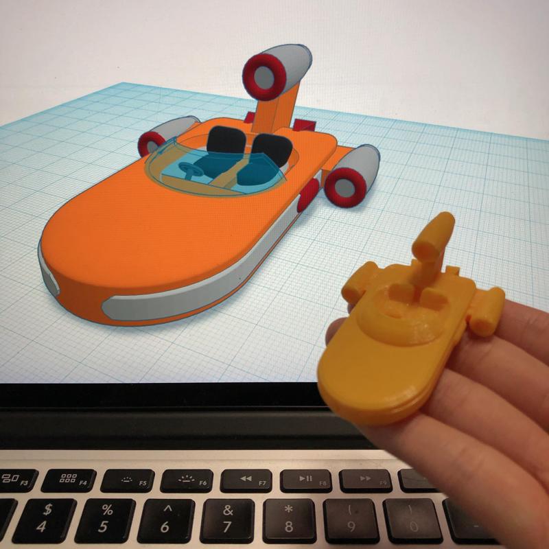 Simple Landspeeder with Tinkercad