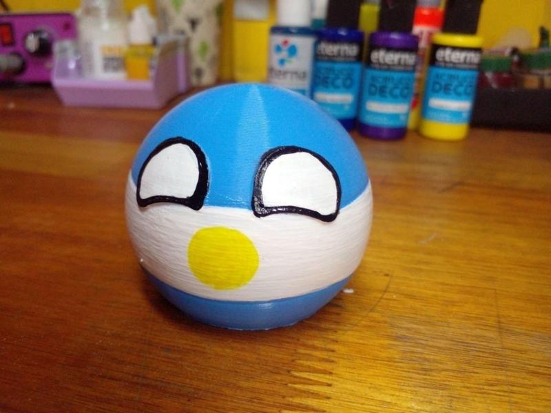 countryballs argentina , brazil and chile